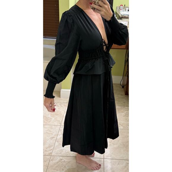 WeWoreWhat black dress Midi NWT Small ($118) professional event pockets - Picture 3 of 9